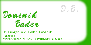 dominik bader business card